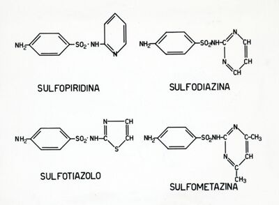 Formule di struttura di alcuni solfammidici