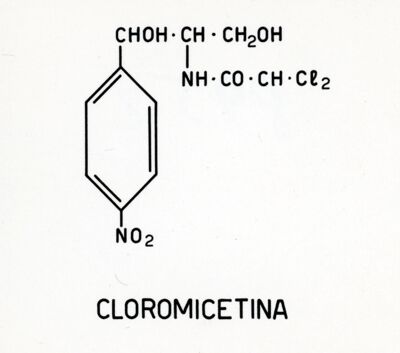 Formule di struttura della Cloromicetina