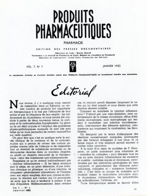 Rivista: Produits Pharmaceutiques. Sul film, segue l'articolo