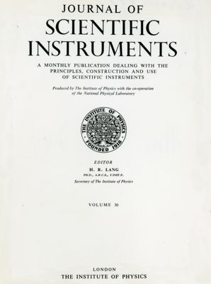 Journal of Scientific Instruments Vol. 30 - anno 1953