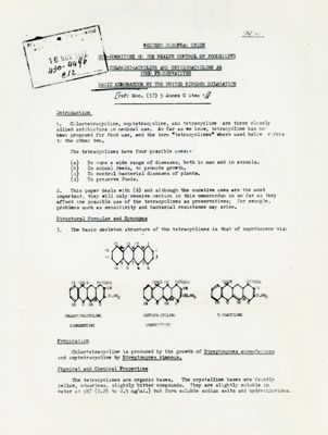 Chlorotetracycline and Oxytetracycline as Food Preservatives