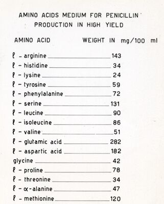 Amino acids medium for penicillin production in high yield