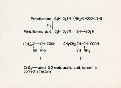 Formule sulla struttura chimica della Penicillina