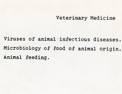 Attività del laboratorio di Medicina Veterinaria