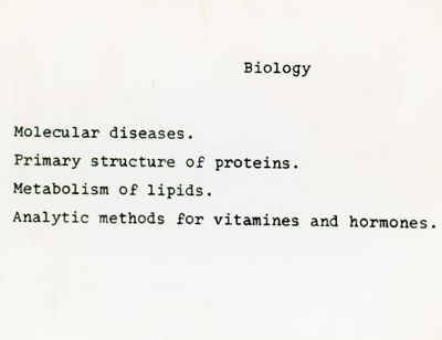 Attività del laboratorio di Biologia