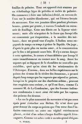 Estratto della Relazione Storica di M. De Humboldt (pag. 33)