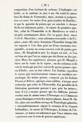 Estratto della Relazione Storica di M. De Humboldt (pag. 35)