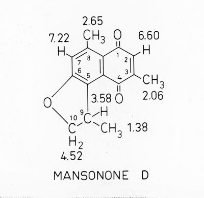 Formula di struttura del Mansonone D