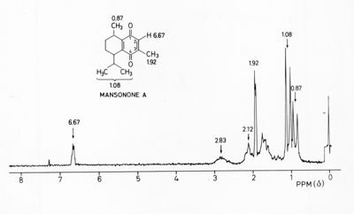 Formula di struttura del Mansonone A