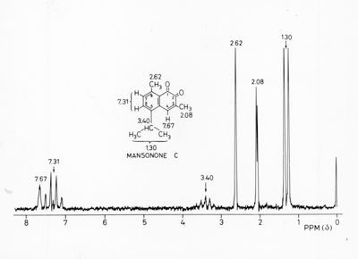 Formula di struttura del Mansonone C