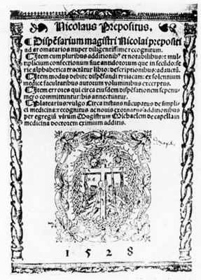 Pagina tratta da un testo di Nicolaus Praepositus (1528)