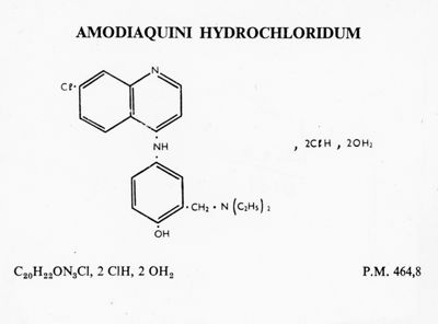 Formula di struttura dell'Amodiaquini Hydrochloridum