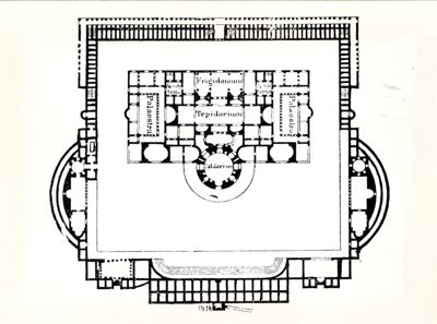 Pianta delle Terme di Caracalla. Approvvigionamenti idrici