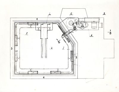 Schema riguardante la cella per esperienze termo-acustiche