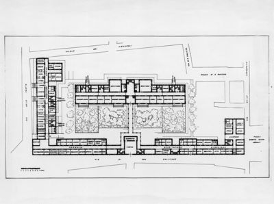 Planimetria dell'Ospedale S. Gallicano di Roma